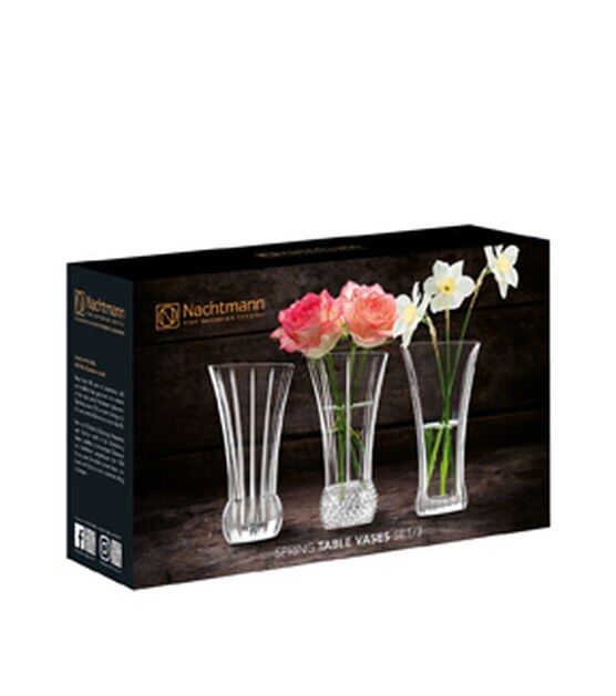 OASIS 5.5" Spring Table Crystal Vase Set 3pc, , hi-res, image 3
