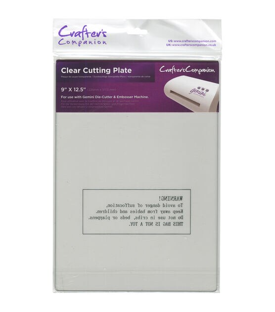 Crafters Companion Gemini 9''x12.5'' Metal Cutting Plate Clear