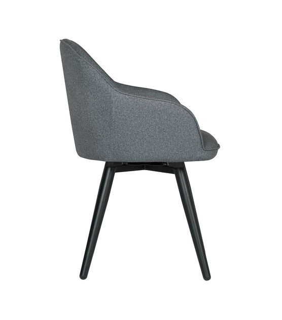 Studio Designs Dome Swivel Arm Chair Charcoal & Black, , hi-res, image 3