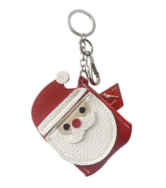 Christmas Mini Santa Keychain Pouch