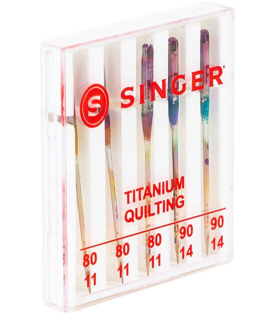 SINGER Titanium Universal Quilting Machine Needles Assorted Sizes 5ct, , hi-res, image 2