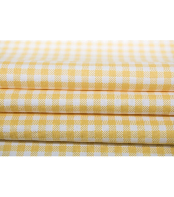 Yellow Gingham Quilt Cotton Fabric by Keepsake Calico, , hi-res, image 3