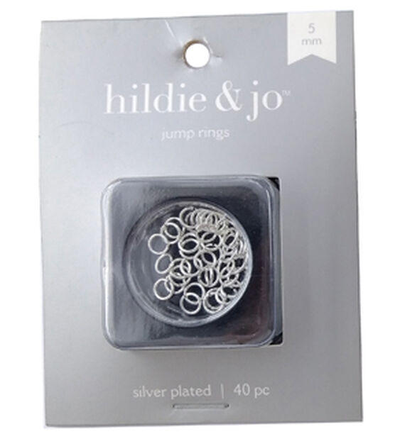 5mm Sterling Silver Plated Jump Rings 40pk by hildie & jo