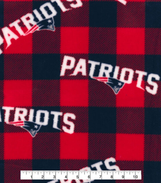 Fabric Traditions New England Patriots Fleece Fabric Buffalo Check, , hi-res, image 2