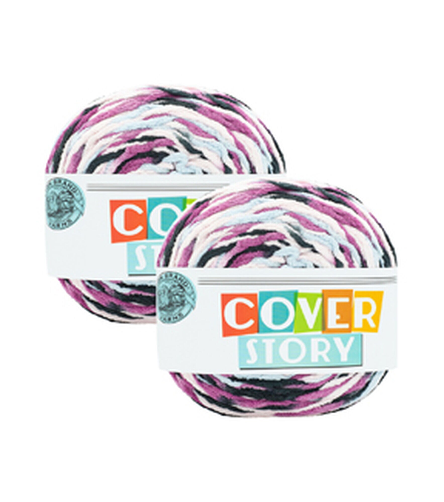 Lion Brand Yarn Cover Story Domino Super Bulky Polyester Multi