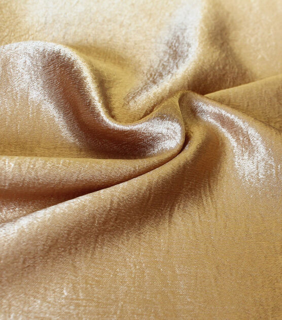 Casa Collection Crushed Satin Fabric 54'' Gold