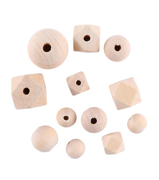 16oz Mixed Shape Wood Beads 400pc by hildie & jo, , hi-res, image 3