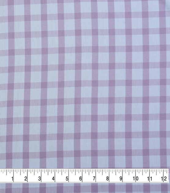 Cotton Viscose Fabric Lavender Fog Grid Plaid | JOANN