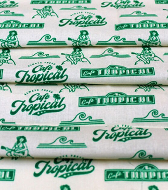 Schitt's Creek Cafe Tropical Cotton Fabric, , hi-res, image 3