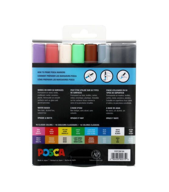 Posca 16-Color Paint Marker Set PC-3M Fine