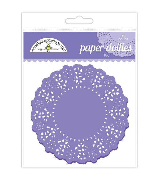 Doodlebug 75 pk 4.5in Paper Doilies - Lilac, , hi-res, image 2
