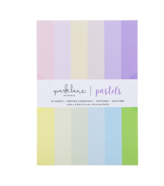 87 Sheet 4.5" x 6.5" Pastel Cardstock Paper Pack by Park Lane