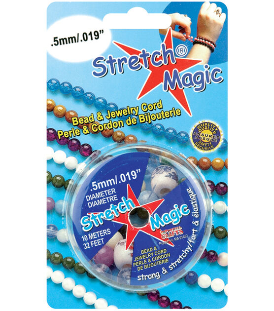 1mm Diameter Stretch Magic Bead Jewelry Elastic Cord Clear or Black in 5 or  25 Meters