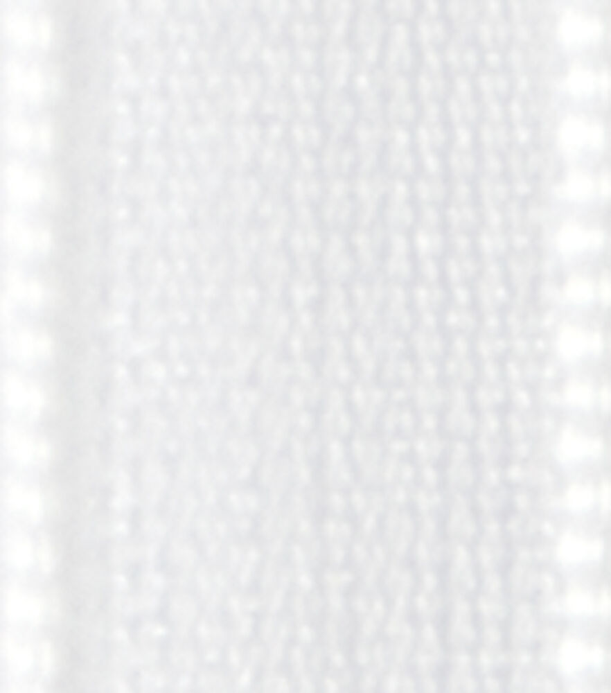 Offray 3/8" x  9' San Marino Solid Ribbon, White, swatch, image 1
