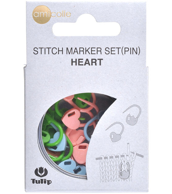 Tulip Stitch Marker Set 15 Pack Heart