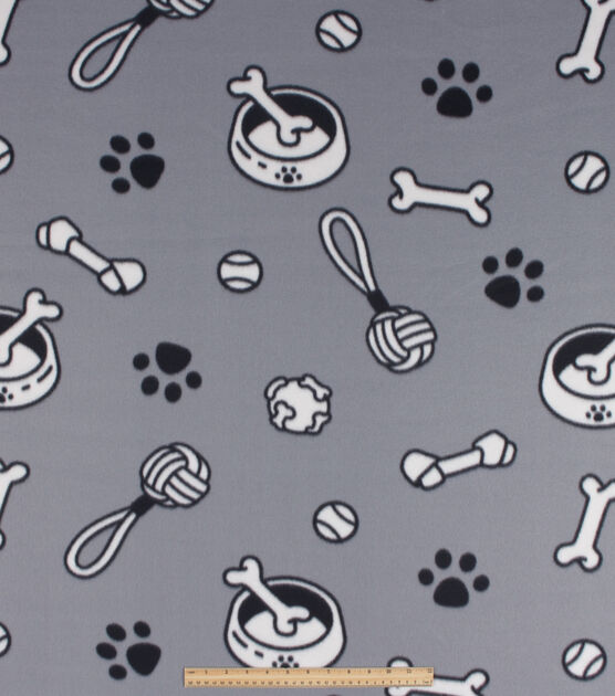 Dog Icons Blizzard Prints Fleece Fabric, , hi-res, image 2