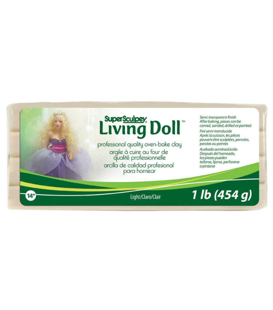 Sculpey 1lb Living Doll Oven Bake Clay, Light, swatch