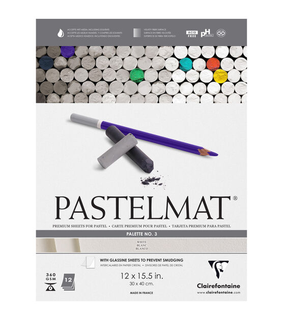 Clairefontaine Pastelmat Pastel Paper Sheets : 360 gsm