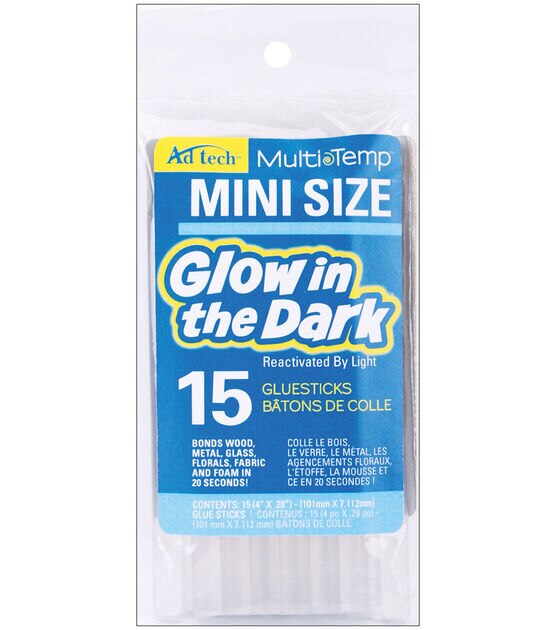 Ad-Tech Glow In The Dark Mini Glue Sticks-15/Pkg