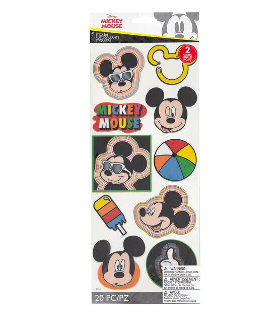 American Crafts Disney Stickers Mickey Head Badges