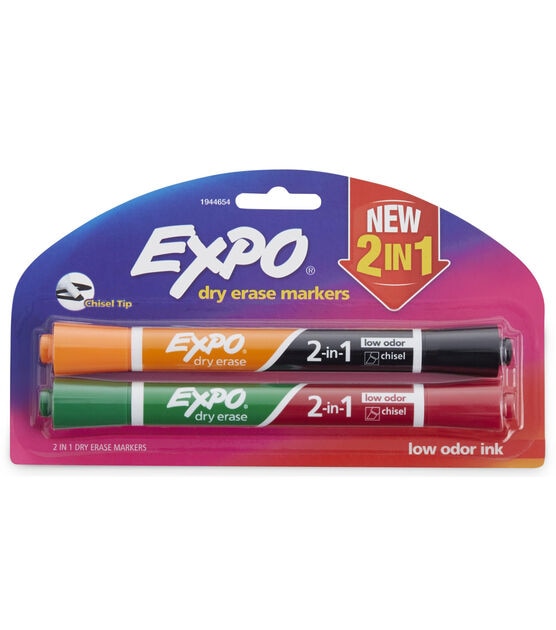 Expo 2ct 2 in 1 Chisel Tip Dry Erase Markers