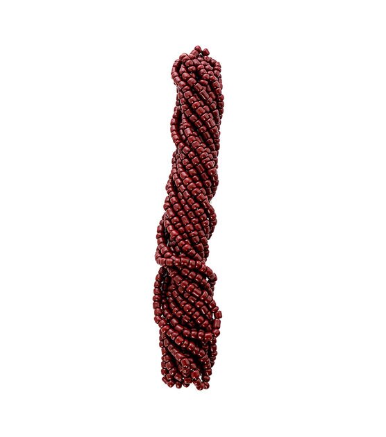 Matte Red Glass Seed Strung Beads by hildie & jo, , hi-res, image 3