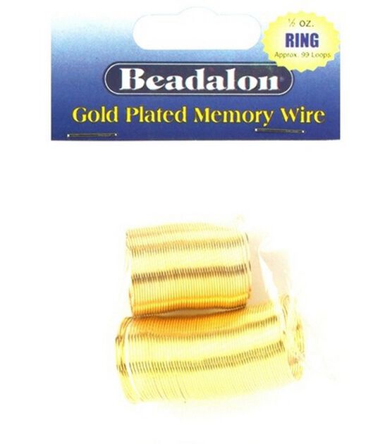 Beadalon Memory Wire Ring Coil .50 Oz Gold Plated