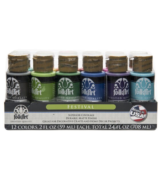 FolkArt Metallic Acrylic Craft Paint Set Formulated to be Non-Toxic that is