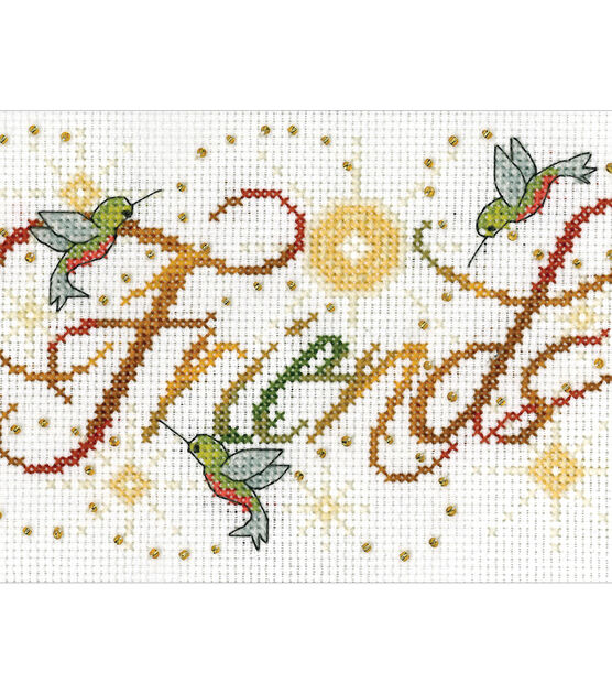 Design Works 7" x 5" Friends Counted Cross Stitch Kit, , hi-res, image 2