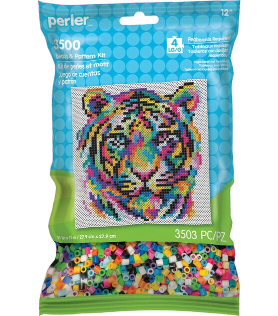 Perler　Tiger　Kit　Beads　3503pc　Pattern　Rainbow　JOANN