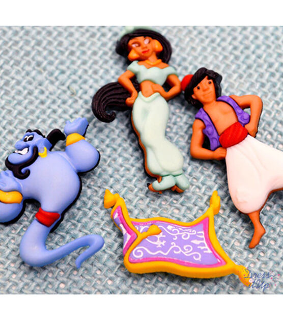 Dress It Up 4ct Disney Aladdin Shank Buttons, , hi-res, image 4