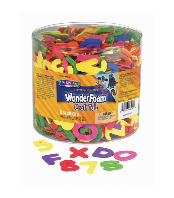 Creativity Street 1500pc Wonder Foam Letters & Numbers Craft Tub