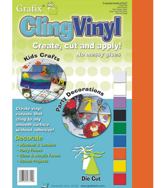 Cling Vinyl 9"X12" Sheets