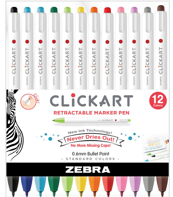 Zebra ClickArt Marker Assortment 12pk