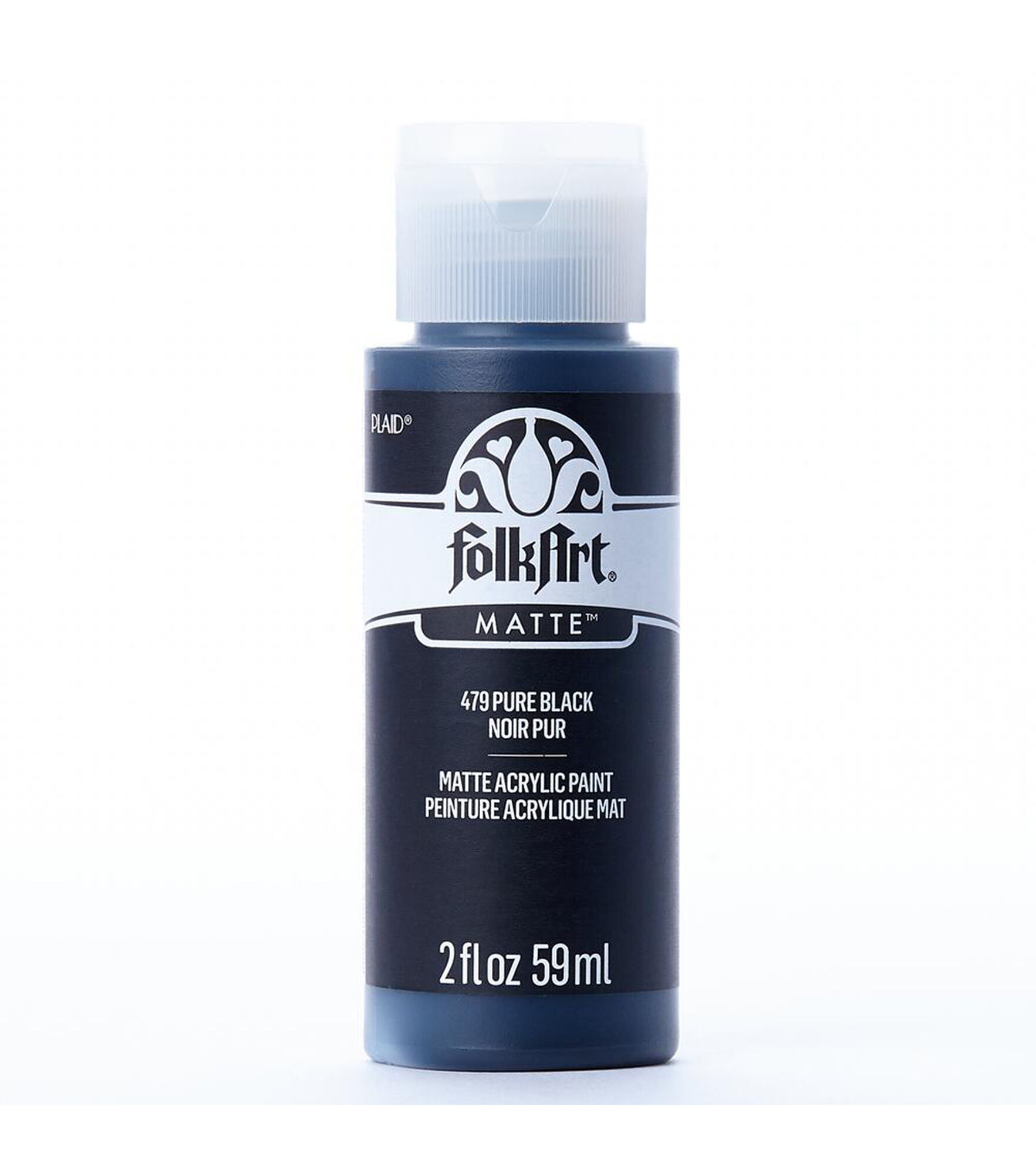 FolkArt 2 fl. oz Acrylic Paint, Pure Black, hi-res