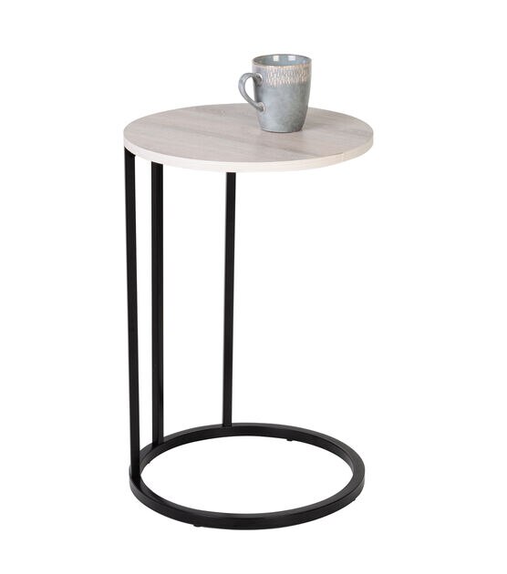 Honey Can Do Natural Round End C Table, , hi-res, image 3