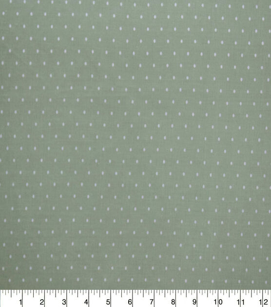 Aspirin Dots on Sage Quilt Cotton Fabric by Quilter's Showcase