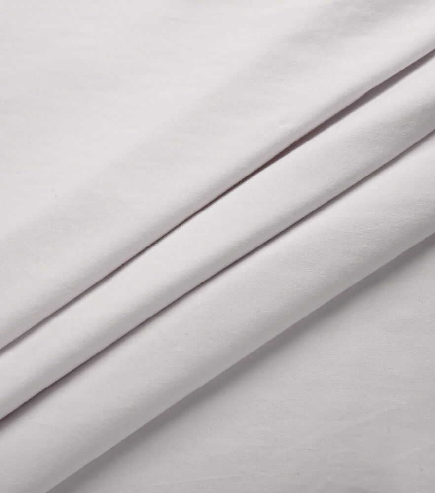 COTTON Spandex Fabric By The Yard (White) 2 Way Stretch Fabric Soft Cotton