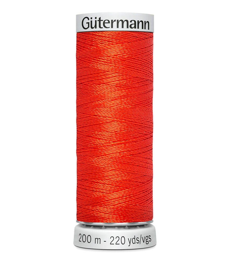 Gutermann 200M Dekor Thread, 3570 Very Orange, swatch