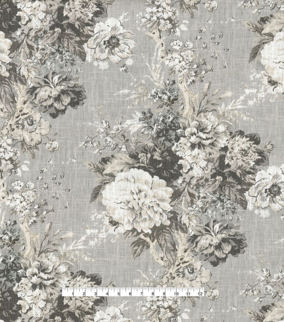 Waverly Ballad Bouquet Platinum Designer Multipurpose Fabric, , hi-res, image 4