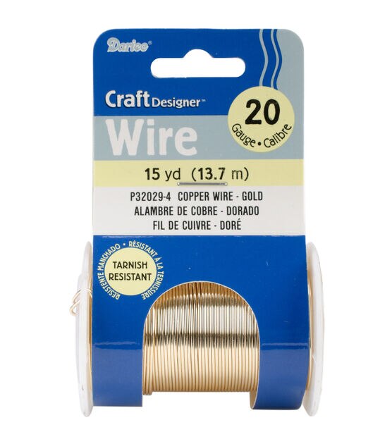 Beading Wire 20 Gauge 15yd Pkg Gold Colored Copper Wire