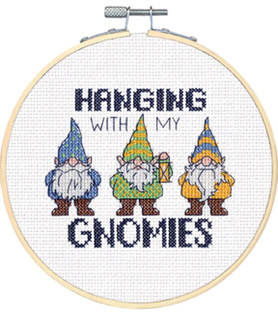 Dimensions 6" Gnomies Counted Cross Stitch Kit, , hi-res, image 4