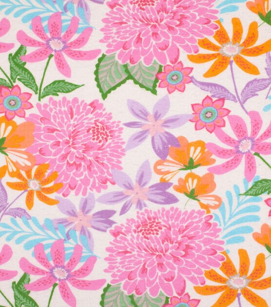 Full Bloom Floral Super Snuggle Flannel Fabric