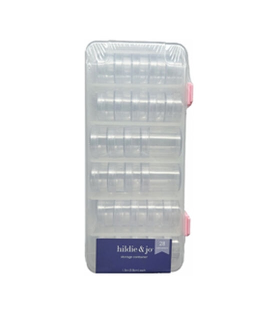 30pk Clear Stackable Bead Storage Boxes With Screw Lids by hildie