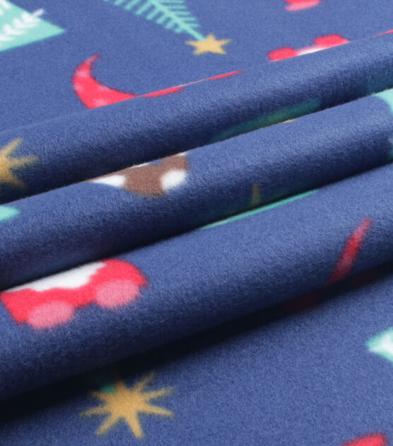 Christmas Gnomes Blizzard Prints Fleece Fabric, , hi-res, image 2