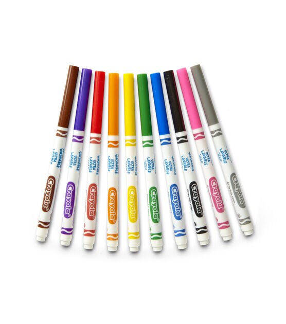 Crayola Markers, Fine Line, Classic Colors, 10 ct. (3 Pack)
