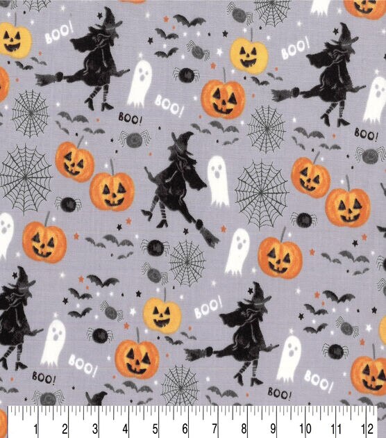 Boo! & Witches Halloween Cotton Fabric, , hi-res, image 2