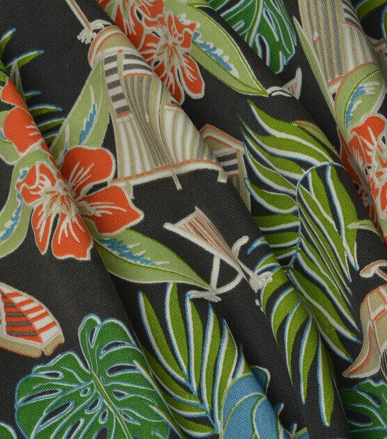 Tommy Bahama Outdoor 6"x6" Fabric Swatch Beach Scenes Charcoal, , hi-res, image 2