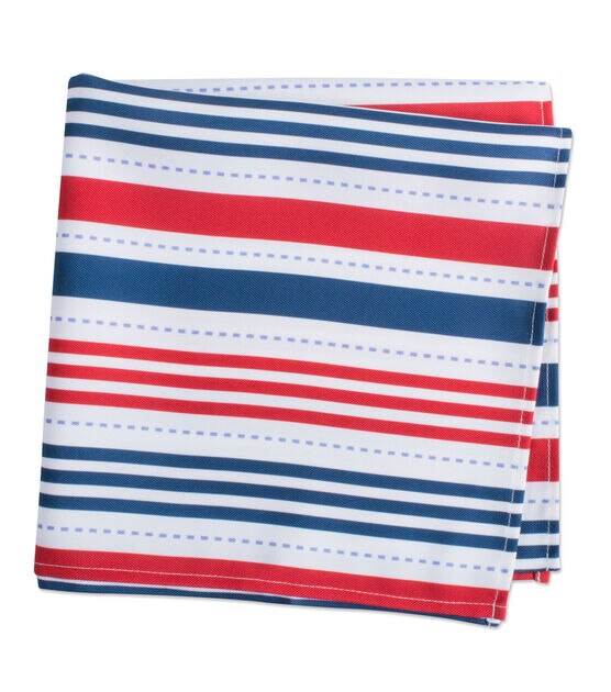Design Imports Patriotic Stripe Outdoor Napkins, , hi-res, image 3
