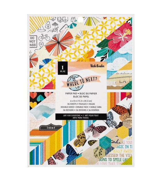 American Crafts 36 Sheet 6" x 8" Where to Next Double Sided Paper Pack